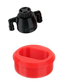 Insert Oval Pad & Small Cap for Banger Station - Red